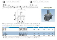 Регулятор давления газа модели ФГДР32/50 алюминиевый с построенный в фильтре Италии Гюляни Анелло сделал