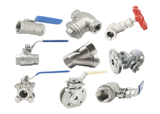 поток NPT шарикового клапана 304 316 Ss санитарный компактный со спиральным обветренным набивкой