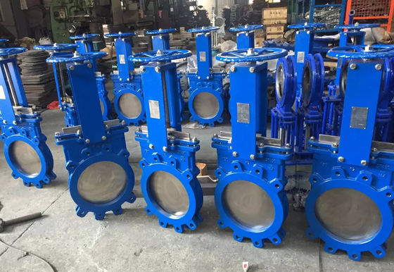 Двойной запорная заслонка ножа нержавеющей стали запорной заслонки воды фланца управляемая рукой